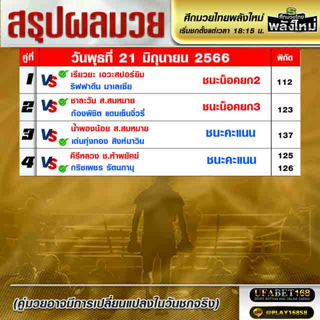 ผลมวย