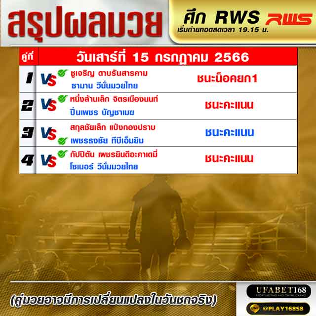 ผลมวย